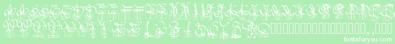 Pwchristmasgifts Font – White Fonts on Green Background