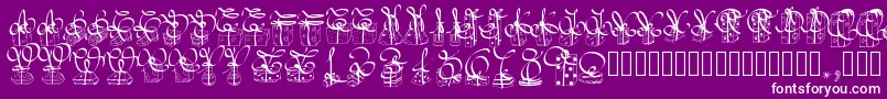 フォントPwchristmasgifts – 紫の背景に白い文字
