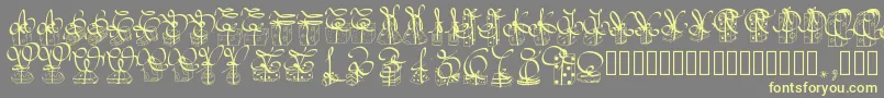 Pwchristmasgifts Font – Yellow Fonts on Gray Background