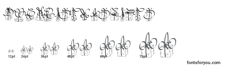 Размеры шрифта Pwchristmasgifts