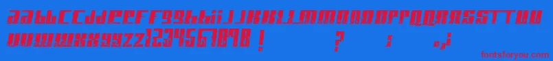 フォントPaintItBlack – 赤い文字の青い背景