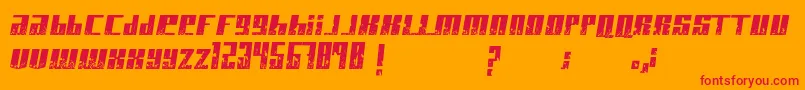 PaintItBlack-Schriftart – Rote Schriften auf orangefarbenem Hintergrund