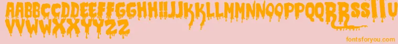 JmhCrypt Font – Orange Fonts on Pink Background