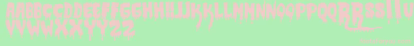 JmhCrypt Font – Pink Fonts on Green Background