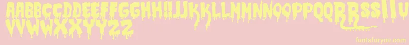 JmhCrypt Font – Yellow Fonts on Pink Background