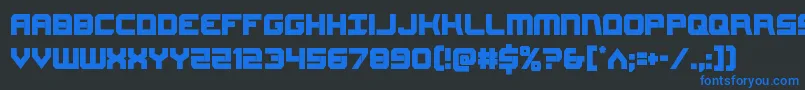 Gearheadcond Font – Blue Fonts on Black Background