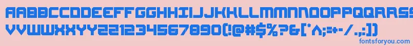 Gearheadcond Font – Blue Fonts on Pink Background