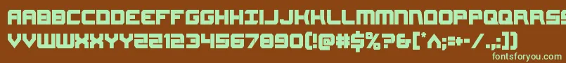 Gearheadcond Font – Green Fonts on Brown Background