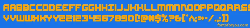 Gearheadcond Font – Orange Fonts on Blue Background