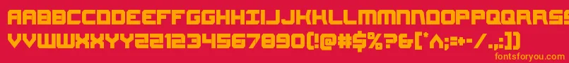 Gearheadcond Font – Orange Fonts on Red Background