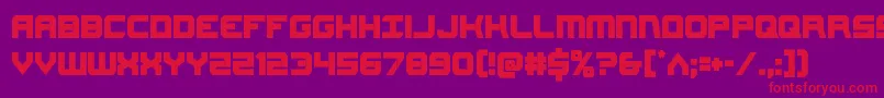 Gearheadcond Font – Red Fonts on Purple Background