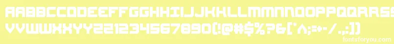 Gearheadcond Font – White Fonts on Yellow Background