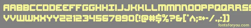 Gearheadcond-Schriftart – Gelbe Schriften auf grauem Hintergrund