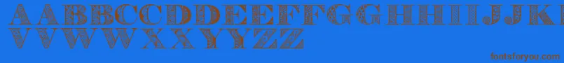 Digizenpersonaluse Font – Brown Fonts on Blue Background