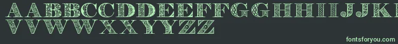 Digizenpersonaluse-Schriftart – Grüne Schriften auf schwarzem Hintergrund