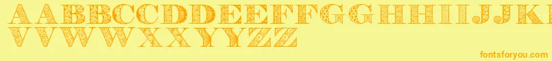 Digizenpersonaluse Font – Orange Fonts on Yellow Background