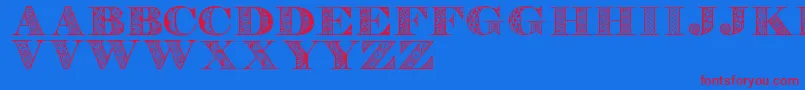 Digizenpersonaluse Font – Red Fonts on Blue Background