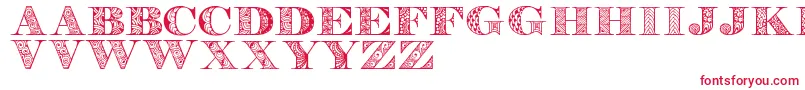 Digizenpersonaluse Font – Red Fonts on White Background