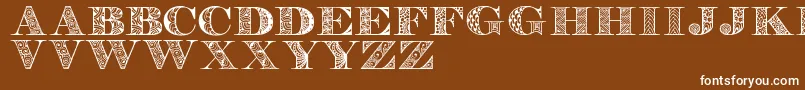 フォントDigizenpersonaluse – 茶色の背景に白い文字