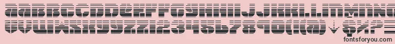 Czcionka SpaceCruiserGradient – czarne czcionki na różowym tle