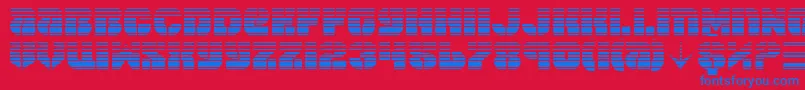 SpaceCruiserGradient Font – Blue Fonts on Red Background