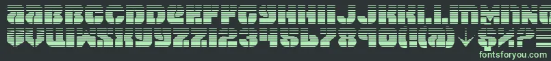 SpaceCruiserGradient-Schriftart – Grüne Schriften auf schwarzem Hintergrund