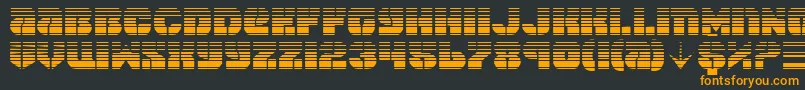 SpaceCruiserGradient-fontti – oranssit fontit mustalla taustalla