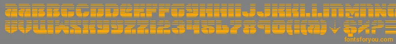 Fonte SpaceCruiserGradient – fontes laranjas em um fundo cinza