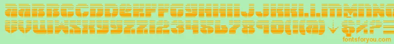 fuente SpaceCruiserGradient – Fuentes Naranjas Sobre Fondo Verde