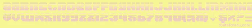 SpaceCruiserGradient Font – Pink Fonts on Yellow Background