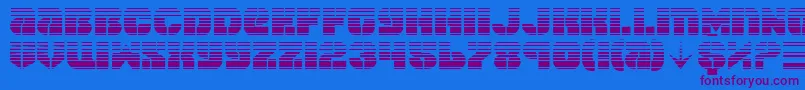 SpaceCruiserGradient Font – Purple Fonts on Blue Background