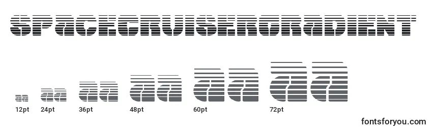 SpaceCruiserGradient Font Sizes