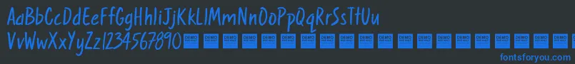 SweetNothingsDemo Font – Blue Fonts on Black Background