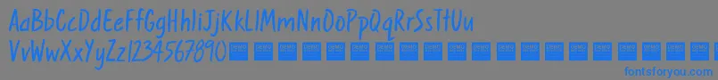 SweetNothingsDemo-Schriftart – Blaue Schriften auf grauem Hintergrund