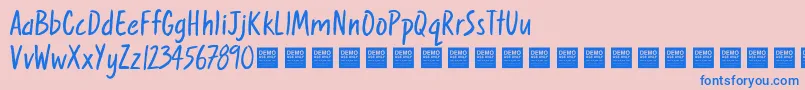 SweetNothingsDemo Font – Blue Fonts on Pink Background