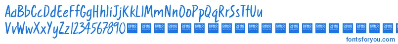 SweetNothingsDemo Font – Blue Fonts on White Background