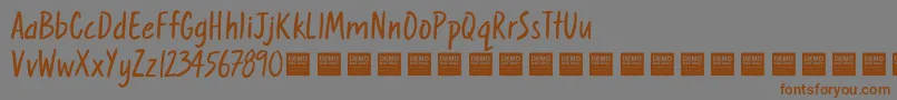 SweetNothingsDemo Font – Brown Fonts on Gray Background