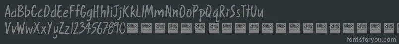 SweetNothingsDemo Font – Gray Fonts on Black Background