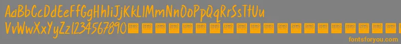 SweetNothingsDemo Font – Orange Fonts on Gray Background