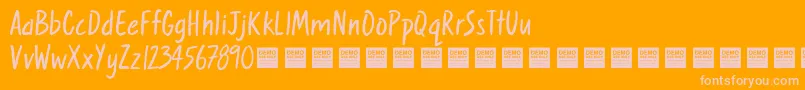 SweetNothingsDemo Font – Pink Fonts on Orange Background