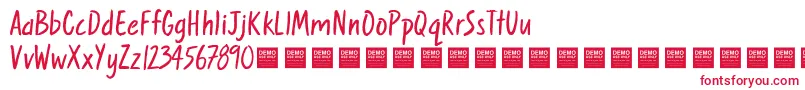 SweetNothingsDemo Font – Red Fonts on White Background