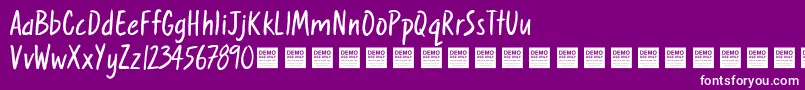 SweetNothingsDemo Font – White Fonts on Purple Background