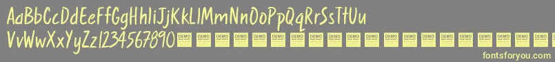 SweetNothingsDemo Font – Yellow Fonts on Gray Background