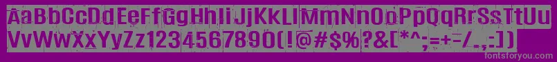 Trashbox-Schriftart – Graue Schriften auf violettem Hintergrund