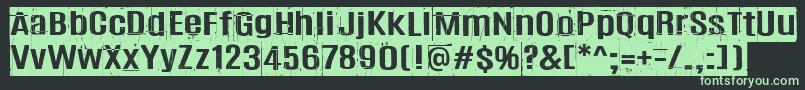 フォントTrashbox – 黒い背景に緑の文字