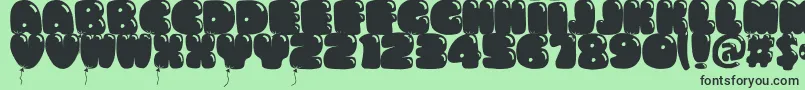 Bumbazo Font – Black Fonts on Green Background