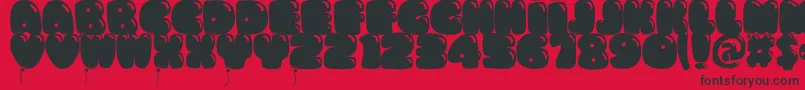 Bumbazo Font – Black Fonts on Red Background