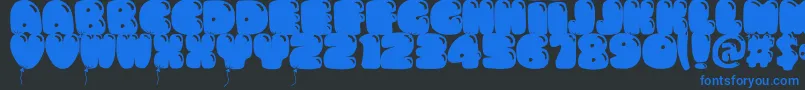 Bumbazo Font – Blue Fonts on Black Background