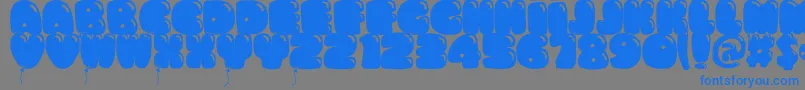 Bumbazo Font – Blue Fonts on Gray Background