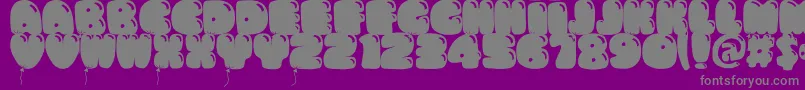 Bumbazo Font – Gray Fonts on Purple Background